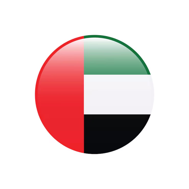 united arab emirates circle flag logo icon